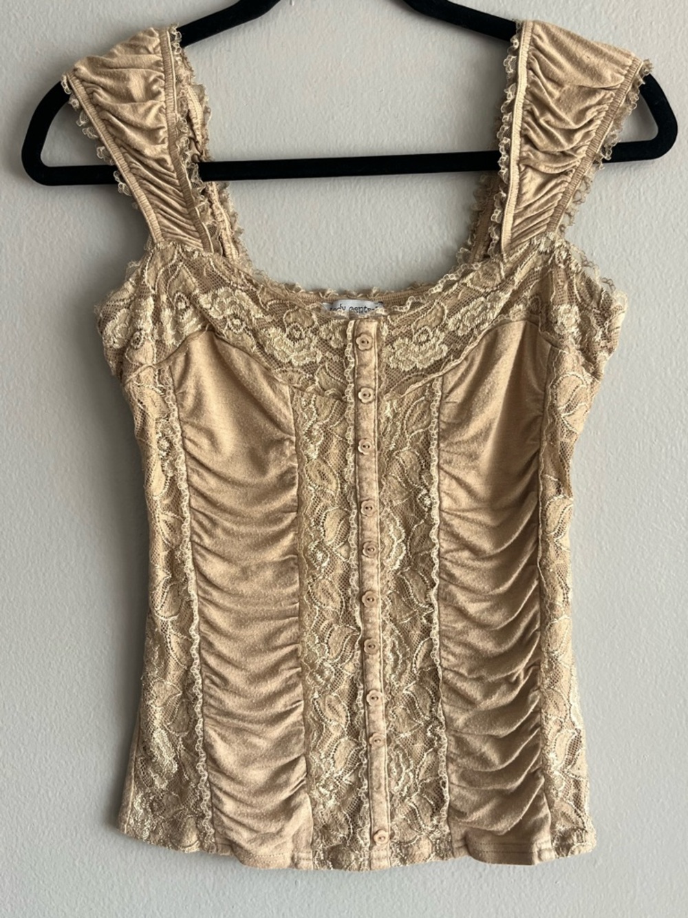 Body Central Vintage Beige Lace Blouse